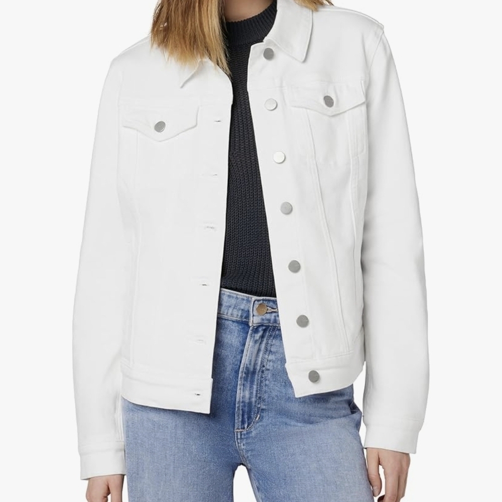 D&Co. white denim jacket Size XS Classic Loose Fit